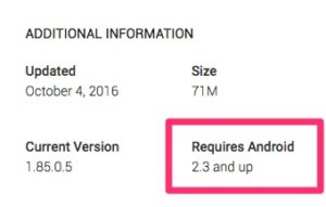 android-version-requirement